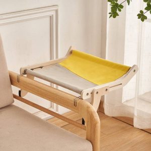 Hanging Cat Bed | Wooden Window & Balcony Perch