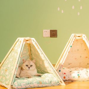 Dog Tent Bed | Removable Pet House with Cushion