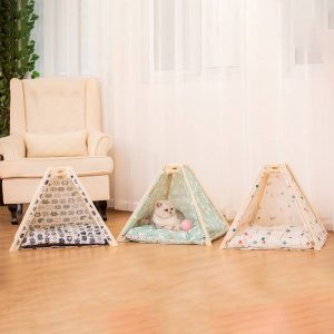 Dog Tent Bed | Removable Pet House with Cushion