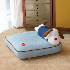 Puppy Denim Pet Bed – Cozy, Cute, and Durable