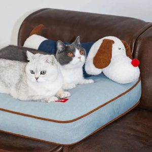 Puppy Denim Pet Bed – Cozy, Cute, and Durable