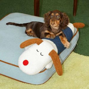 Puppy Denim Pet Bed – Cozy, Cute, and Durable