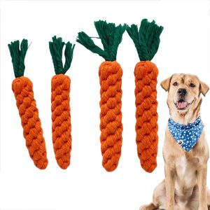 Carrot Dog Rope Toy | Durable Chew Toy