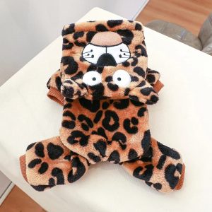 Plush Dinosaur Pet Costume | Winter Jumpsuit