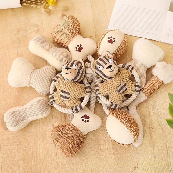 Dog Rope Toy | Pet Cotton Rope Toy with Sound - Image 3