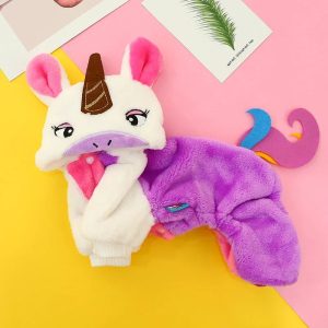 Plush Dinosaur Pet Costume | Winter Jumpsuit