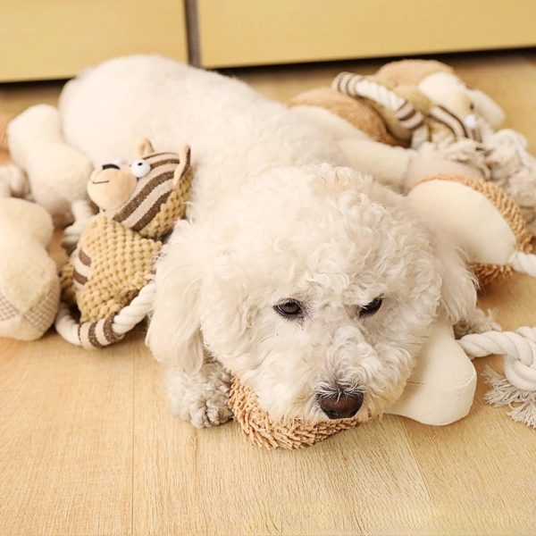 Dog Rope Toy | Pet Cotton Rope Toy with Sound - Image 2