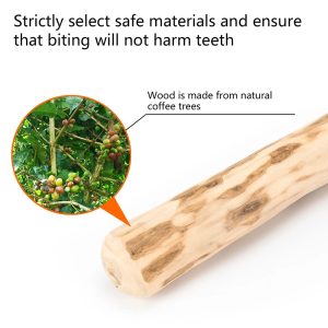 Natural Coffee Wood Dog Chew Stick – Bite-Resistant Toy