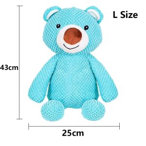 Large Squeaky Dog Chew Toys | Soft Plush Bear Shape