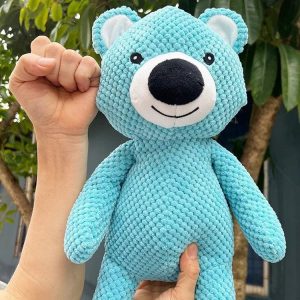 Large Squeaky Dog Chew Toys | Soft Plush Bear Shape