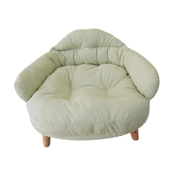 Comfortable Cat Couch with Wooden Legs | Plush Pet Sofa Bed - Image 7