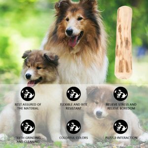 Natural Coffee Wood Dog Chew Stick – Bite-Resistant Toy