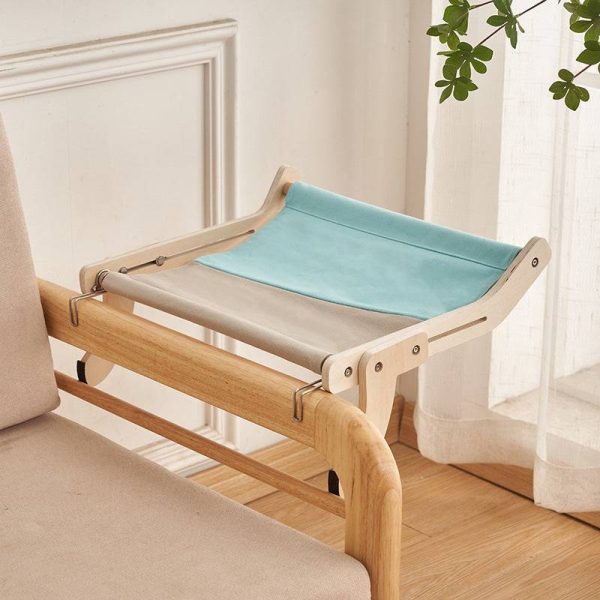 Hanging Cat Bed | Wooden Window & Balcony Perch - Image 9