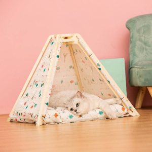Dog Tent Bed | Removable Pet House with Cushion